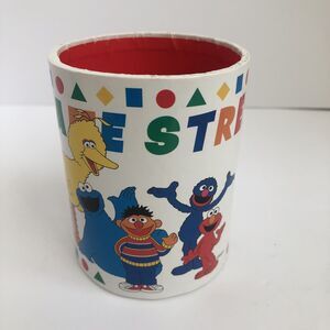 Vintage Sesame Street General‎ Store Pencil Cup Ernie Elmo Cookie Monster Henson